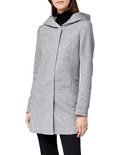 Only onlSEDONA Coat OTW Noos Abrigo, Gris (Light Grey Melange), 38 (Talla del Fabricante: Medium) para Mujer
