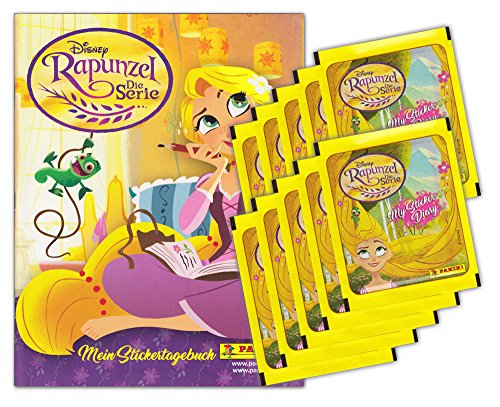Panini – Rapunzel la Serie paquetito – Pegatinas para álbum de Recortes + 10 Booster 50 cromos