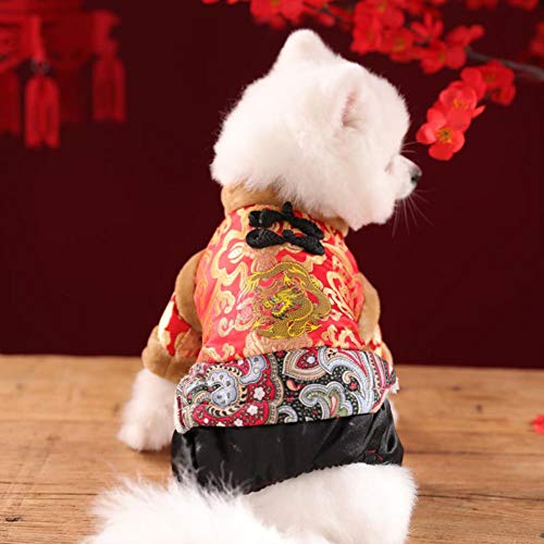 T&X Traje Festivo De Estilo Chino para Perros Chaleco De Algodón De Dos Pies Abrigo De Perro Año Nuevo Ropa para Mascotas Bendición De Mascotas,07,M T&X Traje Festivo De Estilo Chino para Perros Chaleco De Algodón De Dos Pies Abrigo De Perro Año Nuevo Ropa para Mascotas Bendición De Mascotas,07,M