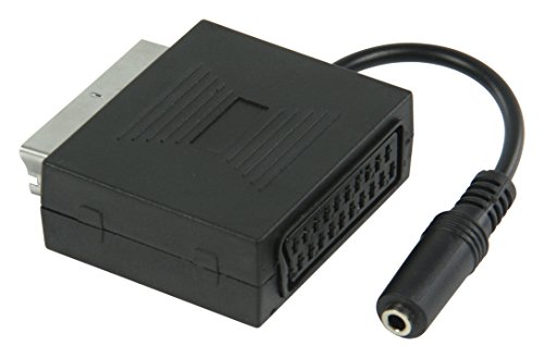 Valueline VLVP31930B02 – Adaptador SCART macho a SCART hembra con salida de audio para auriculares estéreo de 3,5 mm hembra, euroconector con salida para auriculares estéreo, color negro Valueline VLVP31930B02 – Adaptador SCART macho a SCART hembra con salida de audio para auriculares estéreo de 3,5 mm hembra, euroconector con salida para auriculares estéreo, color negro
