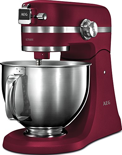 AEG KM5520 Robot de Cocina con Bol Batidora, Amasadora, Apta para Lavavajillas, Dos Boles , 10 Velocidades, Iluminación LED, Múltiples Varillas,1200 W,de 2.9L y 4.8L,Rojo AEG KM5520 Robot de Cocina con Bol Batidora, Amasadora, Apta para Lavavajillas, Dos Boles , 10 Velocidades, Iluminación LED, Múltiples Varillas,1200 W,de 2.9L y 4.8L,Rojo