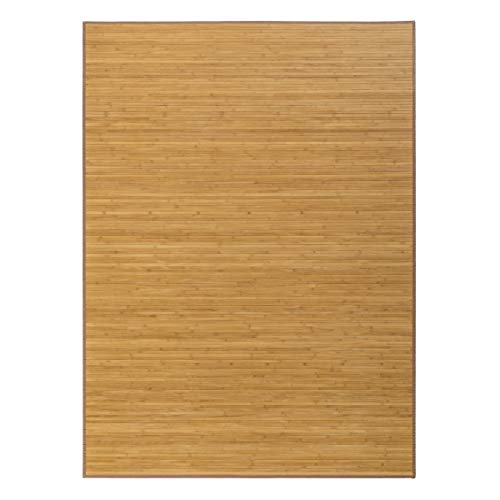 Alfombra de salón o Comedor Oriental marrón de bambú de 180 x 250 cm Sol Naciente - LOLAhome