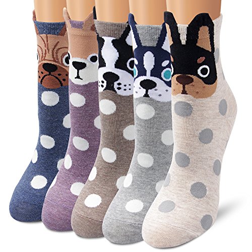 Ambielly calcetines de algodón calcetines térmicos Adulto Unisex Calcetines (5 puntos Perros) Ambielly calcetines de algodón calcetines térmicos Adulto Unisex Calcetines (5 puntos Perros)