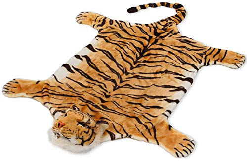 Brubaker ALlfombra de Peluche Tigre Color Marrón 200 x 120 cms. Alfombra de Cama o de Estufa/Chimenea