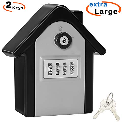 Caja Seguridad Llaves Grande Caja Llaves Combinacion Key Safe Box with 4 Dígitos Código, Almacenamiento Seguro para Llaves Caja Guarda Llaves Pared para Exterior, Casa, Garaje, Escuela, Negro Caja Seguridad Llaves Grande Caja Llaves Combinacion Key Safe Box with 4 Dígitos Código, Almacenamiento Seguro para Llaves Caja Guarda Llaves Pared para Exterior, Casa, Garaje, Escuela, Negro