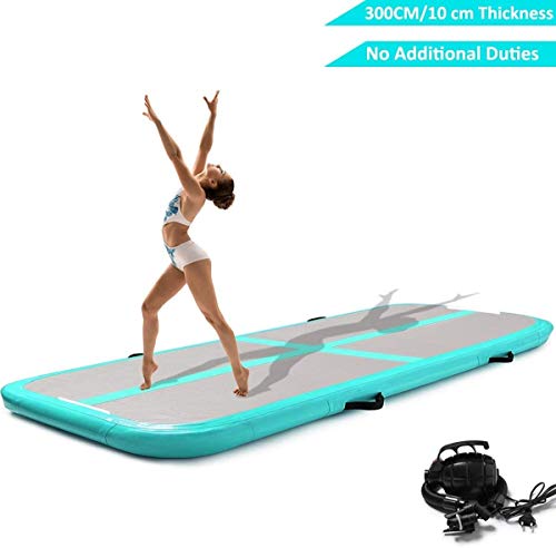 Gruesa Airtrack colchoneta, Formación Mats, Inflable colchoneta de Gimnasia con Bomba de Aire eléctrica for Gym/Yoga/Formación/Niños/Tumbling/Plaza/Uso en el hogar