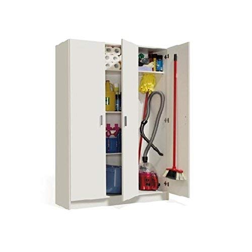 Habitdesign 007143O - Armario Multiusos 3 Puertas, Color Blanco, Dimensiones 109 cm (Largo) x 180 cm (Alto) x 37 cm (Fondo) Habitdesign 007143O - Armario Multiusos 3 Puertas, Color Blanco, Dimensiones 109 cm (Largo) x 180 cm (Alto) x 37 cm (Fondo)