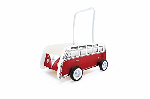 Hape- Andador bebé Furgoneta Volkswagen, Color Rojo (Barrutoys E0379)