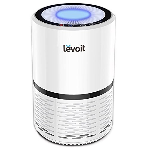 Levoit Purificador de Aire para Hogar con Filtro HEPA y Carbón Activado, Libre de Ozono, 3 Velocidades, Luz Nocturna, Capturar Alergias, Polen, Humo, Olor y Caspas de Mascota, Hasta 20 m², LV-H132