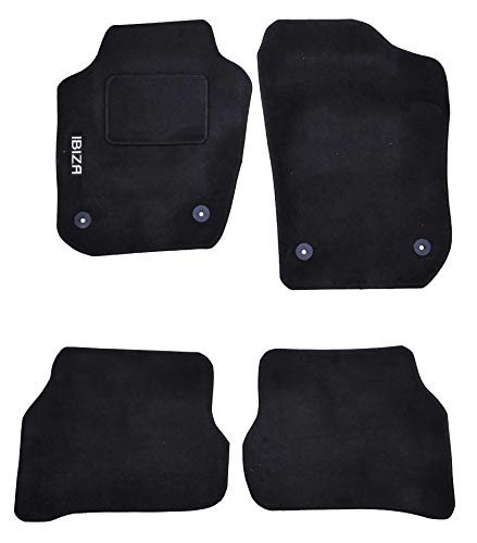 Lupex Shop Tpmis4fix Ibiza.14 Alfombrillas Coche de moqueta con Logo para Seat Ibiza del 2014 con 4 Clip Lupex Shop Tpmis4fix Ibiza.14 Alfombrillas Coche de moqueta con Logo para Seat Ibiza del 2014 con 4 Clip