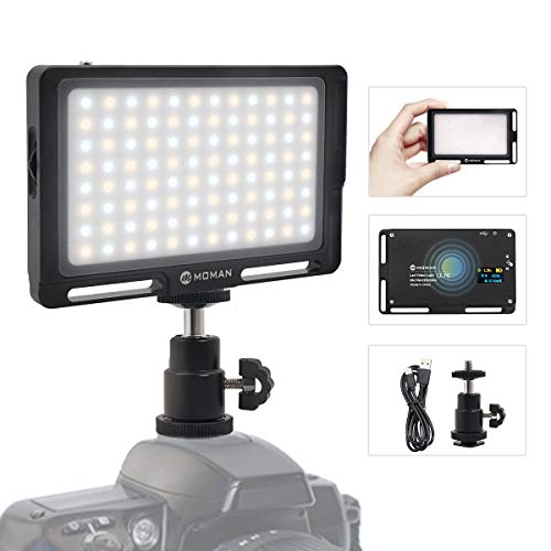 Moman Fillipo Luz LED Cámara, Foco Antorcha LED 4.7", Led Reflex Foco LED Fotografia Ajuntable, Bi-Color 3000K- 6500K, TLCI/CRI 96+, Ultra Ligero de 147g Moman Fillipo Luz LED Cámara, Foco Antorcha LED 4.7", Led Reflex Foco LED Fotografia Ajuntable, Bi-Color 3000K- 6500K, TLCI/CRI 96+, Ultra Ligero de 147g