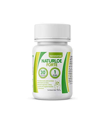 NATURLOE FORTE, regularidad intestinal con Aloe vera, Cáscara sagrada y Sen, ayuda a una buena digestión y a perder peso de manera natural, estómago deshinchado. NOVONATUR NATURLOE FORTE, regularidad intestinal con Aloe vera, Cáscara sagrada y Sen, ayuda a una buena digestión y a perder peso de manera natural, estómago deshinchado. NOVONATUR