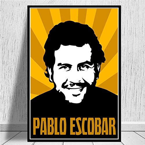 Pablo Escobar Character Legend Retro Vintage Poster and Prints Painting Wall Art Canvas Wall Pictures For Living Room Home Decor-Sin marco-40X50cm Pablo Escobar Character Legend Retro Vintage Poster and Prints Painting Wall Art Canvas Wall Pictures For Living Room Home Decor-Sin marco-40X50cm