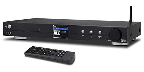 Sintonizador de Radio con Internet WiFi Ocean Digital (430 mm) WR10 Dab+/Dab/FM/Receptor Ethernet Bluetooth Pantalla Color TFT 2,4" con Salida Digital para conectar Sistema Hi-Fi - Negro