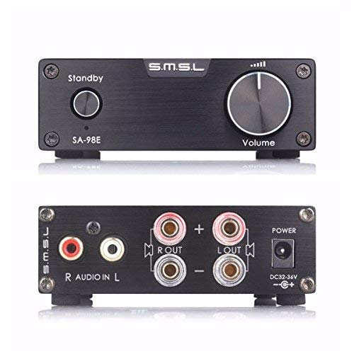 SMSL SA-98E TDA7498E HiFi Stereo Digital Music MP3 Amplifier AMP 160Wx2 + Power Adapter Black