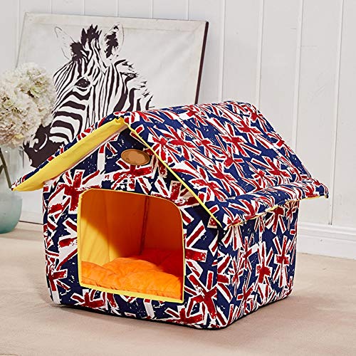 Twnhmj Cama para Perro, Nido De Gato Caseta De Perro, para Gato, Casa De Mascotas Y Sofá, Plegable, para Invierno, Suave, Cálida, Cama para Perro,Gato Perro Casa Apartamento,C,S