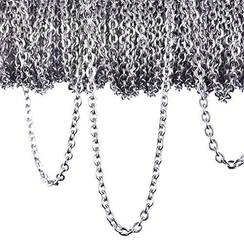 12 Metro Cadena de Cable de Acero Inoxidable Collar de Cadena para Accesorios de Bisutería de DIY, Color Plateado (2,4 mm) 12 Metro Cadena de Cable de Acero Inoxidable Collar de Cadena para Accesorios de Bisutería de DIY, Color Plateado (2,4 mm)