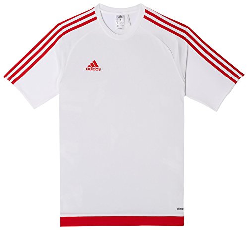 adidas Estro 15 JSY - Camiseta para hombre, color blanco/rojo, talla M