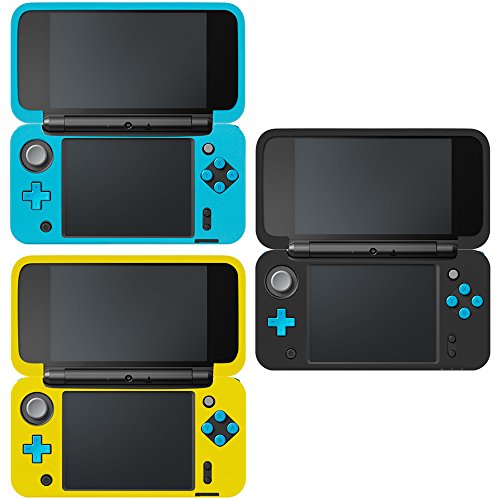 AFUNTA Funda Protectora para Nintendo New 2DS XL, Set de 3 Funda Antideslizante de Silicona para Consolas New 2DSXL con Comodida al agarrar la Consola- Negro, Azul, Amarillo