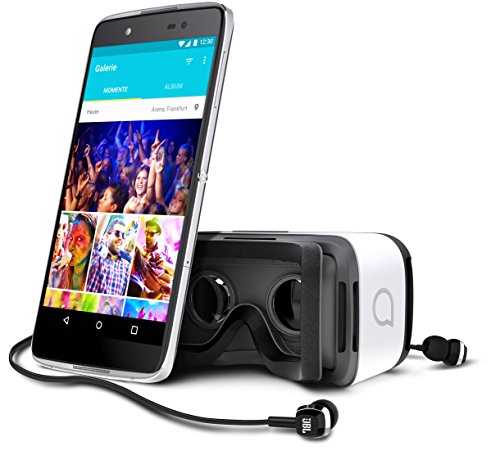 Alcatel Idol 4 - Smartphone Libre Android (Pantalla 5.2", cámara 13 MP, 16 GB, Octa-Core 1.7 GHz, 3 GB RAM), Plateado - con Gafas de Realidad Virtual