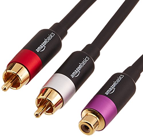 AmazonBasics - Adaptador RCA en Y (2 machos a 1 hembra), 30,5 cm AmazonBasics - Adaptador RCA en Y (2 machos a 1 hembra), 30,5 cm