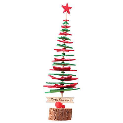 Árbol de Navidad artificial, no tejido, decoración de escritorio, decoración para el hogar, fiesta, decoración, tela para apartamentos, habitaciones, chimeneas, fiestas Red Green