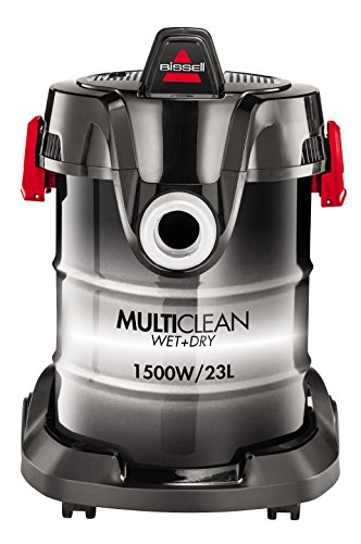 Bissell MultiClean W&D Drum - Limpiador Aspirador, 1500 W, 85 Decibelios,  23 L, color Negro/ Blanco