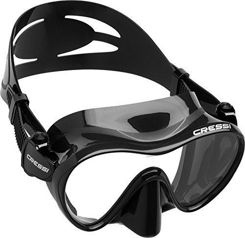 Cressi Tauchmaske Erwachsen F1 Dark Frameless Gafas de Buceo, Unisex, Negro, Talla única