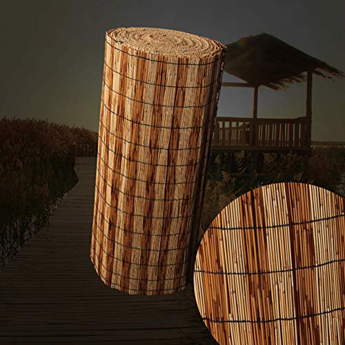 Herxy Caña pelada Natural, persianas de caña para jardín/Exterior/Barco/Cubierta, Pantalla de privacidad de Sombra (100/120 / 130cm, Ancho)