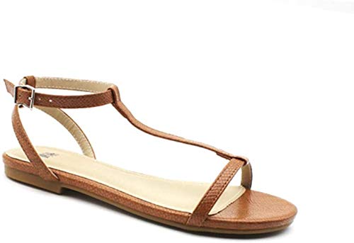 HZYDD HM Europa y The Simple Estados Unidos Verano Plano Negro Hembra Fina Selvaggia Cinturón Dolce Apartamento con Estudiantes de Open Toe Sandals, Color: 36 (Color: 37)