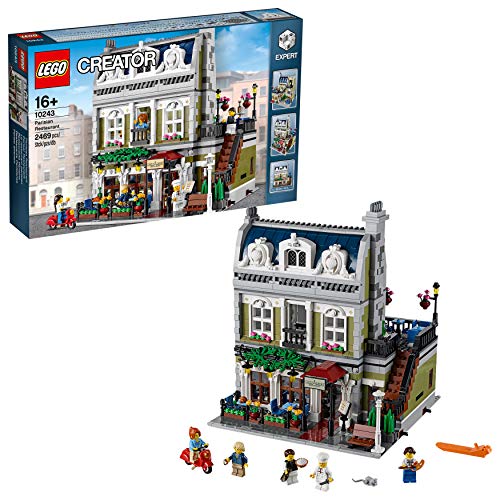 LEGO Creator Expert - Restaurante Parisino, Maqueta de Construcción de Edificio de Paris con Minifiguras de Chef y Camarero a Partir de 16 Años, Regalo Coleccionista (10243)