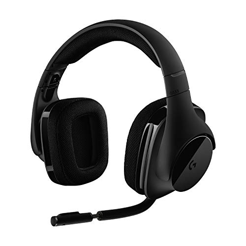Logitech G533 Auriculares Gaming Inalámbricos, 7.1 Surround DTS Headphone:X, Transductores 40mm Pro-G, Micrófono, 2, 4 GHz Inalámbrico, Batería de 15 Horas, PC/Mac, Negro Logitech G533 Auriculares Gaming Inalámbricos, 7.1 Surround DTS Headphone:X, Transductores 40mm Pro-G, Micrófono, 2, 4 GHz Inalámbrico, Batería de 15 Horas, PC/Mac, Negro