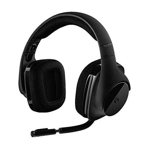 Logitech G533 Auriculares Gaming Inalámbricos, 7.1 Surround DTS Headphone:X, Transductores 40mm Pro-G, Micrófono, 2, 4 GHz Inalámbrico, Batería de 15 Horas, PC/Mac, Negro