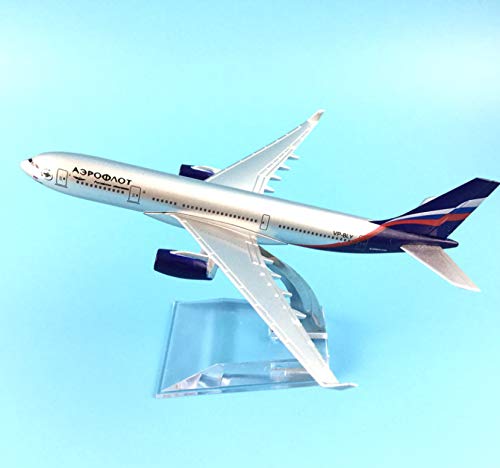 Modelo de avión Modelo de avión de 16 cm Aeroflot Airbus A330 Modelo de avión Diecast Metal Airplanes 1: 400 Plane