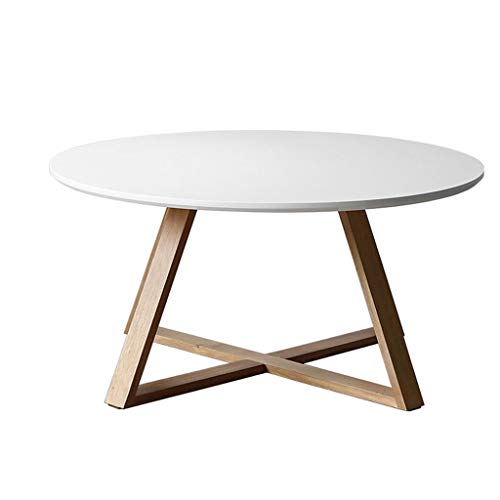 NPZ * Mesa de Centro pequeña, Mesa con Unos días de Patas de Madera Sala de Estar Blanco Minimalista nórdico Creativo Pequeño apartamento Mesa de Centro Redonda. Mueble del salón (Color : White) NPZ * Mesa de Centro pequeña, Mesa con Unos días de Patas de Madera Sala de Estar Blanco Minimalista nórdico Creativo Pequeño apartamento Mesa de Centro Redonda. Mueble del salón (Color : White)