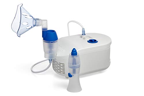 OMRON C102 - Nebulizador Compresor con Aspirador Nasal para  Niños y Adultos: alivia de manera eficaz la obstrucción nasal y los síntomas de alergia en niños y adultos