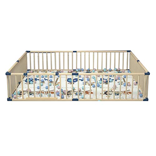 Parque de bebés ZZRS Valla Gran Parque Infantil del bebé del niño for Twin |Seguridad corralito portátil tabique Barrera |Castillo Infantil Ampliable for los Cabrito, 63x78.7x23.5inch