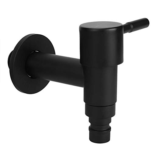 Pbzydu Grifo doméstico para Agua fría, Acero Inoxidable Negro Grifo rápido Lavadora Grifo de Agua G1/2in Rosca Macho para baño Dormitorio Apartamento(Negro) Pbzydu Grifo doméstico para Agua fría, Acero Inoxidable Negro Grifo rápido Lavadora Grifo de Agua G1/2in Rosca Macho para baño Dormitorio Apartamento(Negro)