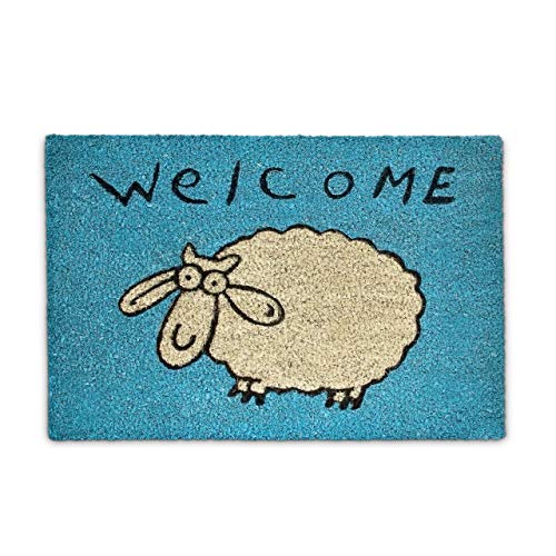 Relaxdays – Felpudo con la Imagen de una Oveja Impresa para la Entrada de su hogar Hecho de Fibras de Coco y PVC con Medidas 40 x 60 cm Antideslizante Elemento Decorativo, Color Azul Relaxdays – Felpudo con la Imagen de una Oveja Impresa para la Entrada de su hogar Hecho de Fibras de Coco y PVC con Medidas 40 x 60 cm Antideslizante Elemento Decorativo, Color Azul