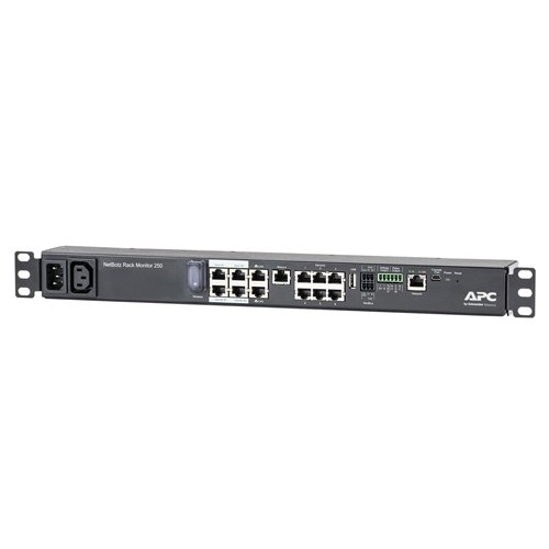 APC NetBotz Rack Monitor 250 - Accesorio de Rack (Rack Monitor, Negro, 1U, 2 Salidas AC, 432 mm, 43 mm)