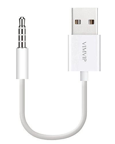 Cable adaptador, cargador USB NEXTANY, para Apple iPod Shuffle de segunda, tercera, cuarta y quinta generación, blanco Cable adaptador, cargador USB NEXTANY, para Apple iPod Shuffle de segunda, tercera, cuarta y quinta generación, blanco