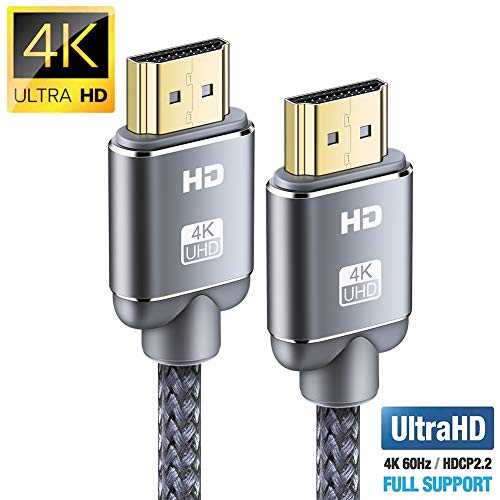Cable HDMI 4K 2metros-Snowkids Cable HDMI 2.0 de Alta Velocidad Trenzado de Nailon 4K a 60Hz a 18Gbps Compatible con Fire TV, 3D, Función Ethernet, Video 4K UHD 2160p, HD 1080p-Xbox 360 PS3 PS4 - Gris Cable HDMI 4K 2metros-Snowkids Cable HDMI 2.0 de Alta Velocidad Trenzado de Nailon 4K a 60Hz a 18Gbps Compatible con Fire TV, 3D, Función Ethernet, Video 4K UHD 2160p, HD 1080p-Xbox 360 PS3 PS4 - Gris