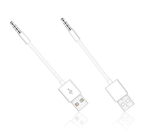 Cable USB CERRXIAN, 10,5 cm de longitud, 3,5 mm 2 en 1 cargador USB y cable de datos SYNC para Apple iPod Shuffle 3ª / 4ª / 5ª / 6ª / 7ª generación (2 PAQUETE-Blanco) Cable USB CERRXIAN, 10,5 cm de longitud, 3,5 mm 2 en 1 cargador USB y cable de datos SYNC para Apple iPod Shuffle 3ª / 4ª / 5ª / 6ª / 7ª generación (2 PAQUETE-Blanco)