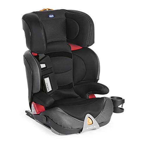 Chicco Oasys 2-3 Fix Plus - Silla de coche isofix Grupo 2/3 (15-36kg), color negro (Jet Black)