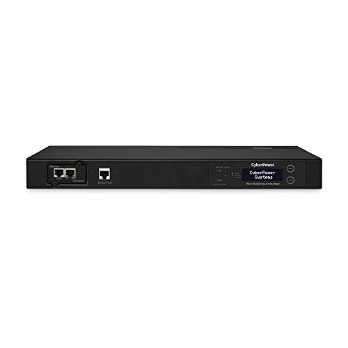 CyberPower PDU15SWHVIEC12ATNET Switched ATS PDU, 200-240V/15A, 12 Outlets, 1U Rackmount