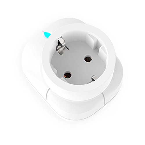 Domos EI-0 - Enchufe Inteligente Wi-Fi con sirena y medidor de consumo. Compatible Alexa y Google Assistant