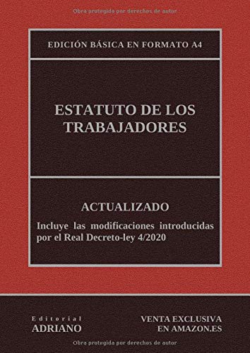 Estatuto de los Trabajadores (Edición básica en formato A4): Actualizado, incluyendo la última reforma recogida en la descripción