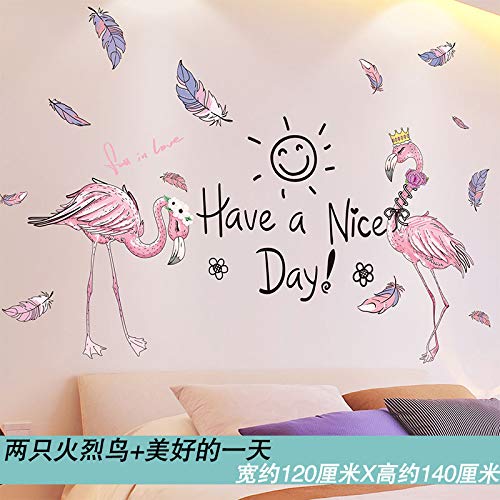 Fondo de pantalla Autoadhesivo Chicas Dormitorio Niñas Muro de la pared Alquiler de viviendas Reforma de la pared Artefacto, Dos flamencos Un buen día, Extra grande Fondo de pantalla Autoadhesivo Chicas Dormitorio Niñas Muro de la pared Alquiler de viviendas Reforma de la pared Artefacto, Dos flamencos Un buen día, Extra grande