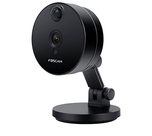 Foscam C1 720P HD WiFi - Cámara IP de Seguridad, Lente 1MP con P2P, Audio Birireccional, Negro