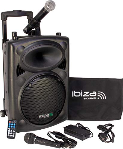 Ibiza Sound PORT10VHF-BT Sistema de sonido portátil y autónomo de 10"/25 cm, 500 W, color negro Ibiza Sound PORT10VHF-BT Sistema de sonido portátil y autónomo de 10"/25 cm, 500 W, color negro